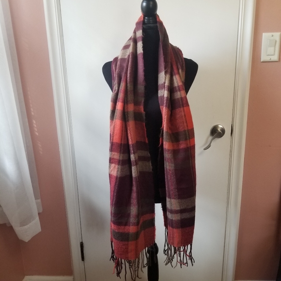 Collectioneighteen Plaid Pumpkin Spice Scarf - Picture 4 of 6